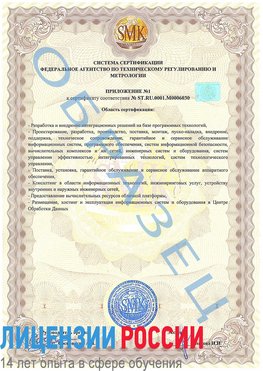 Образец сертификата соответствия (приложение) Омск Сертификат ISO 27001