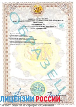 Образец сертификата соответствия (приложение) Омск Сертификат ISO 14001