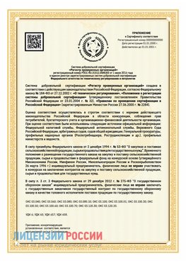 Приложение к сертификату для ИП Омск Сертификат СТО 03.080.02033720.1-2020